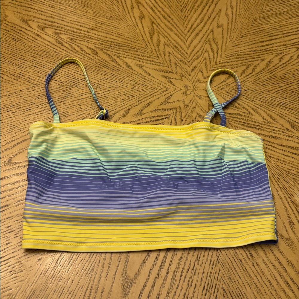 Aerie Swim bikini set- Yellow and Blue Stripes